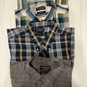 3 3XL Roundtree & Yorke short sleeve button up shirts